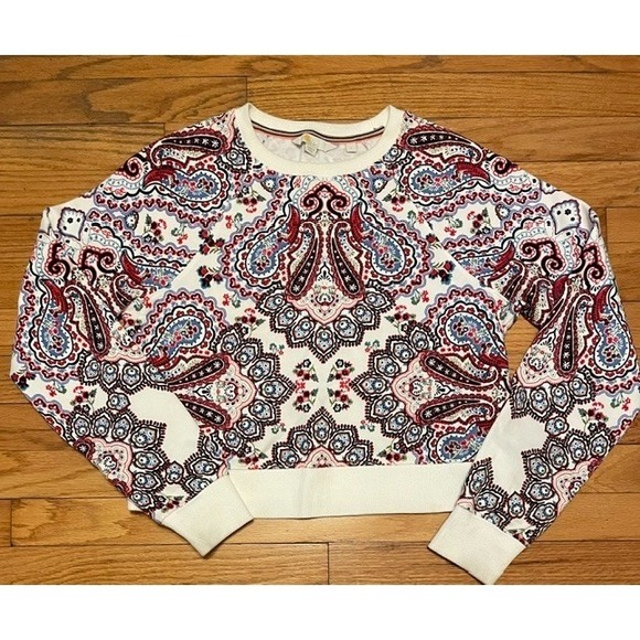Boden Tops - BODEN Paisley Cropped Sweatshirt S Small